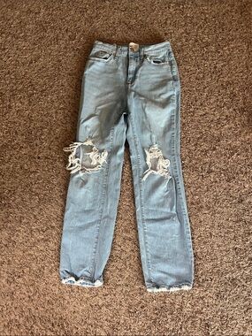 Universal Light Blue Distressed Boyfriend Jeans
